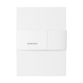 Bandeau De Faire-part Initiales rustiques de germes (Dos Example)