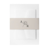 Bandeau De Faire-part Initiales simples du Mariage de monogramme floral (Devant example)