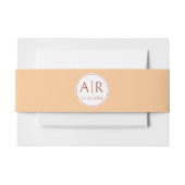 Bandeau De Faire-part Initiales simples et élégantes mariage de pêche (Devant Example)