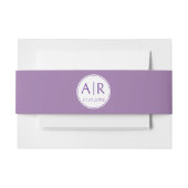 Bandeau De Faire-part Initiales simples et élégantes mariage violet (Devant Example)