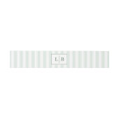 Bandeau De Faire-part Initiales Vertes Élégantes (Plat)