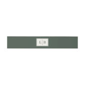 Bandeau De Faire-part Initiales Vertes Sophistiquées (Plat)