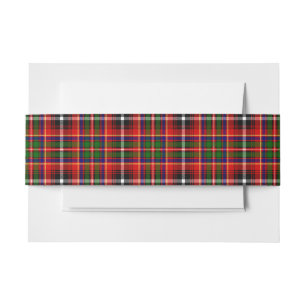 Bandeau De Faire-part Innes Scottish Tartan Belly Band