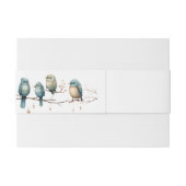 Bandeau De Faire-part Inséparables rustiques de bois Mariage romantique (Dos exemple)