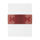 Bandeau De Faire-part Inspirée des Indiens rouge et or (Dos Example)