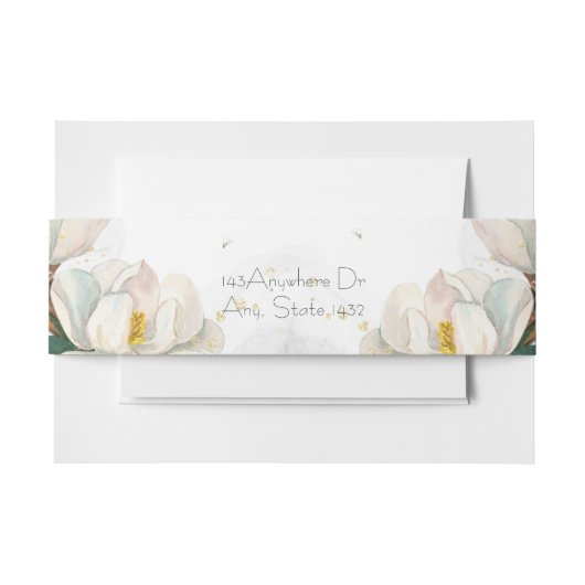 Bandeau De Faire-part Invitation Bande Belly Glory Magnolia (Devant Example)