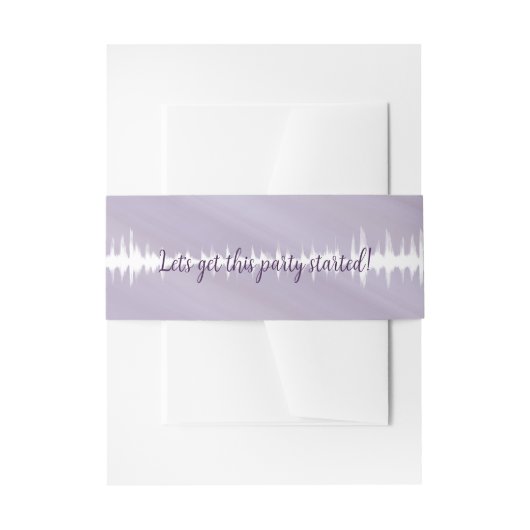 Bandeau De Faire-part Invitation Bande Belly Violet Sound Waves (Devant example)
