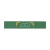 Bandeau De Faire-part Invitation Belly Band - Emerald Green & Gold (Plat)