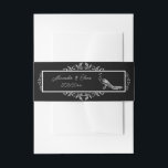 Bandeau De Faire-part Invitation de Black Peacock<br><div class="desc">Personnalisez votre papeterie mariage pour les invités avec un ensemble de Black Peacock Flourish Faire-part de mariage Belly Band. Le design de la bande de ventre est orné d'un élégant paon orné de fleurs. Personnalisez avec les noms du marié et de la mariée avec la date du mariage. Papier à...</div>