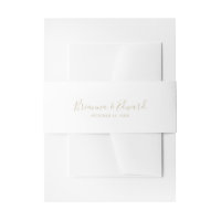 Invitation de Faire-part de mariage minimaliste or