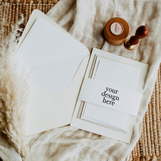 Bandeau De Faire-part Invitation de mariage personnalisée Enveloppes de 