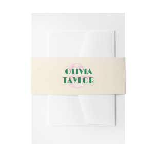 Bandeau De Faire-part Invitation de mariage rayée rétro moderne