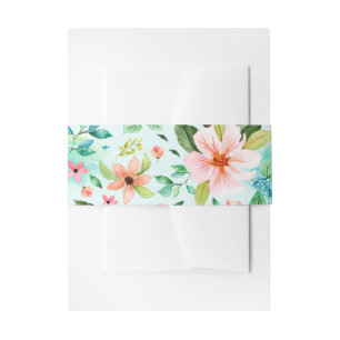 Bandeau De Faire-part Invitation de mariage tropical floral plage ventre