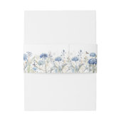 Bandeau De Faire-part Invitation du Fleur sauvage bleu français (Dos Example)