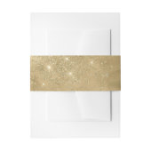 Bandeau De Faire-part Invitation Luxueuse Faux Gold Parties scintillant- (Devant example)