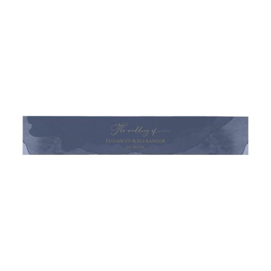 Bandeau De Faire-part Invitation Mariage d'hiver Bande Belly Gilded (Plat)