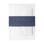 Bandeau De Faire-part Invitation Mariage d'hiver Bande Belly Gilded (Devant example)