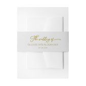 Bandeau De Faire-part Invitation Mariage d'hiver Bande Belly Gilded (Devant example)