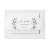 Bandeau De Faire-part Invitation mariage Eucalyptus Green (Devant Example)