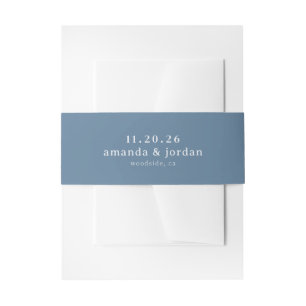 Bandeau De Faire-part Invitation minimaliste bleue élégante