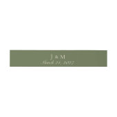Bandeau De Faire-part Invitation Olive et Beige (Plat)