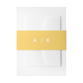 Bandeau De Faire-part Invitation simple monogramme jaune vif (Devant example)
