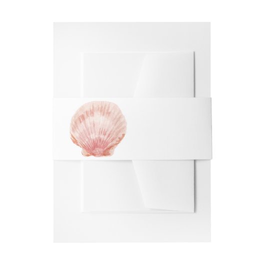 Bandeau De Faire-part Invitation ventre de mer minimale coquillage (Rose (Devant example)