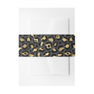 Bandeau De Faire-part Invitation ventre en peau de léopard
