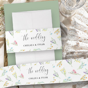 Bandeau De Faire-part Invité fleur sauvage Mariage Fleur de prairie