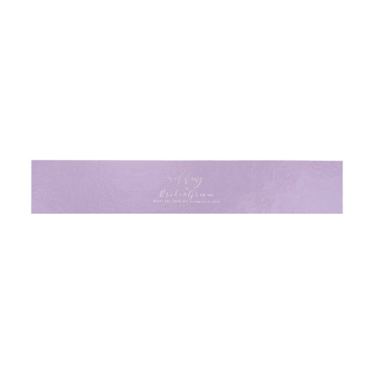 Bandeau De Faire-part Iridescente Revêtement blanc do-it-yourself violet (Plat)