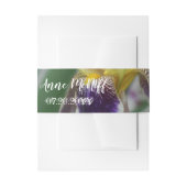Bandeau De Faire-part Iris Flower Photo Invitation Belly Bands (Devant example)