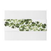 Bandeau De Faire-part Irish Stylized Shamrock Leafy Foliage  (Dos exemple)
