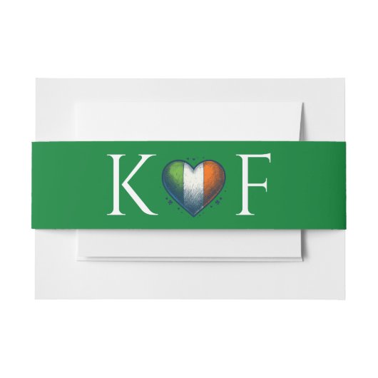 Bandeau De Faire-part Irlande Mariage couple (Devant Example)