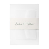 Bandeau De Faire-part Ivoire doux et Whimsical et Vert Sage | MARIAGE (Devant example)