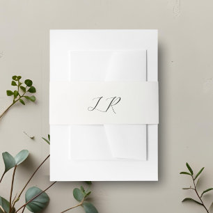 Bandeau De Faire-part Ivoire Mariage de monogramme de calligraphie de