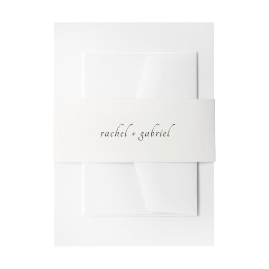Bandeau De Faire-part Ivory | Chic Simple Script Mariage (Devant example)