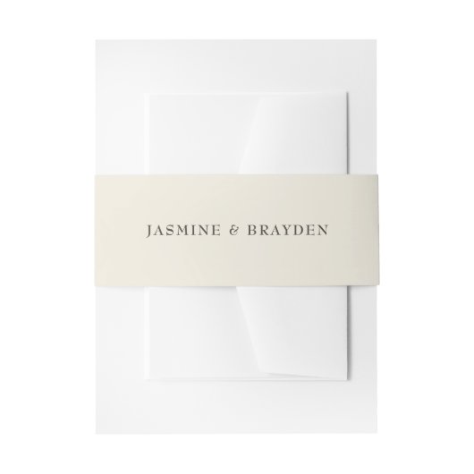Bandeau De Faire-part Ivory Cream Simple Mariage (Devant example)