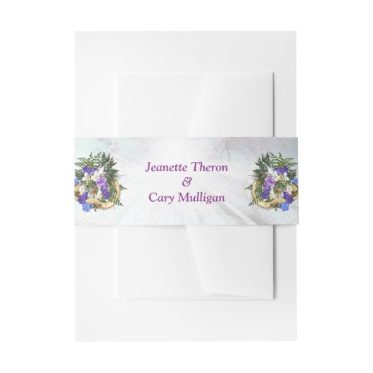 Bandeau De Faire-part Jacaranda Blooms & Lily Bouquet (Devant example)