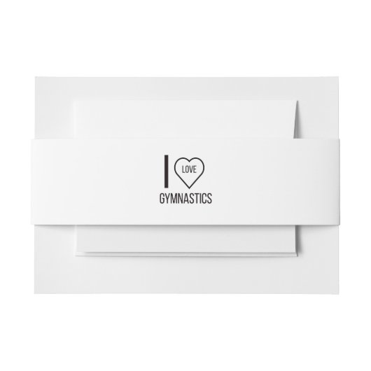 BANDEAU DE FAIRE-PART J'ADORE LA GYMNASTIQUE (Devant Example)