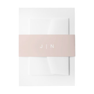 Bandeau De Faire-part JALAINE Moderne Blush Pink Monogram Mariage