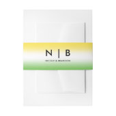 Bandeau De Faire-part Jamaïcain Ombre Jamaïcain Couleurs Monogram Mariag (Devant example)