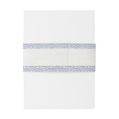 Bandeau De Faire-part Japonaise Seigaiha Vagues Élégante pourpre bleu do (Dos Example)