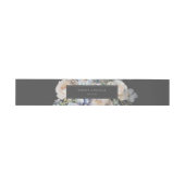 Bandeau De Faire-part Jardin bleu Dusty Mariage Floral (Plat)
