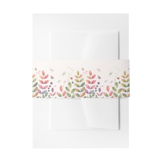 Bandeau De Faire-part Jardin d'automne avec Mariage de libellules (Devant example)