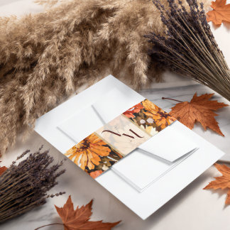 Bandeau De Faire-part Jardin d'automne en fleurs Mariage