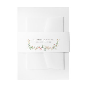 Bandeau De Faire-part Jardin de fleurs sauvages floral ceinture de ventr