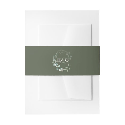 Bandeau De Faire-part Jardin Eucalyptus Script Rustique (Devant example)