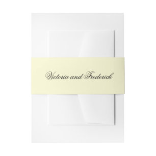 Bandeau De Faire-part Jaune Pastel Simple Élégant Mariage