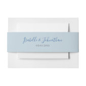 Bandeau De Faire-part Jeu d'orchidée bleu clair moderne (Devant Example)