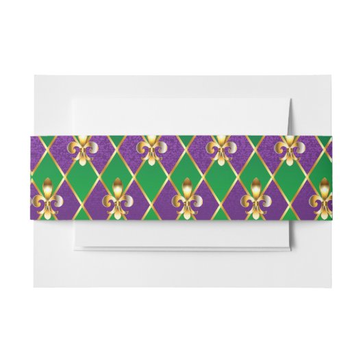 Bandeau De Faire-part Jewelry Background Mardi Gras (Devant Example)